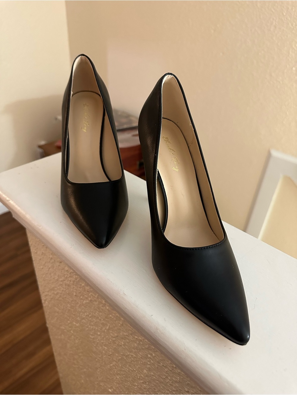 Classic Black Pointed-Toe High Heels